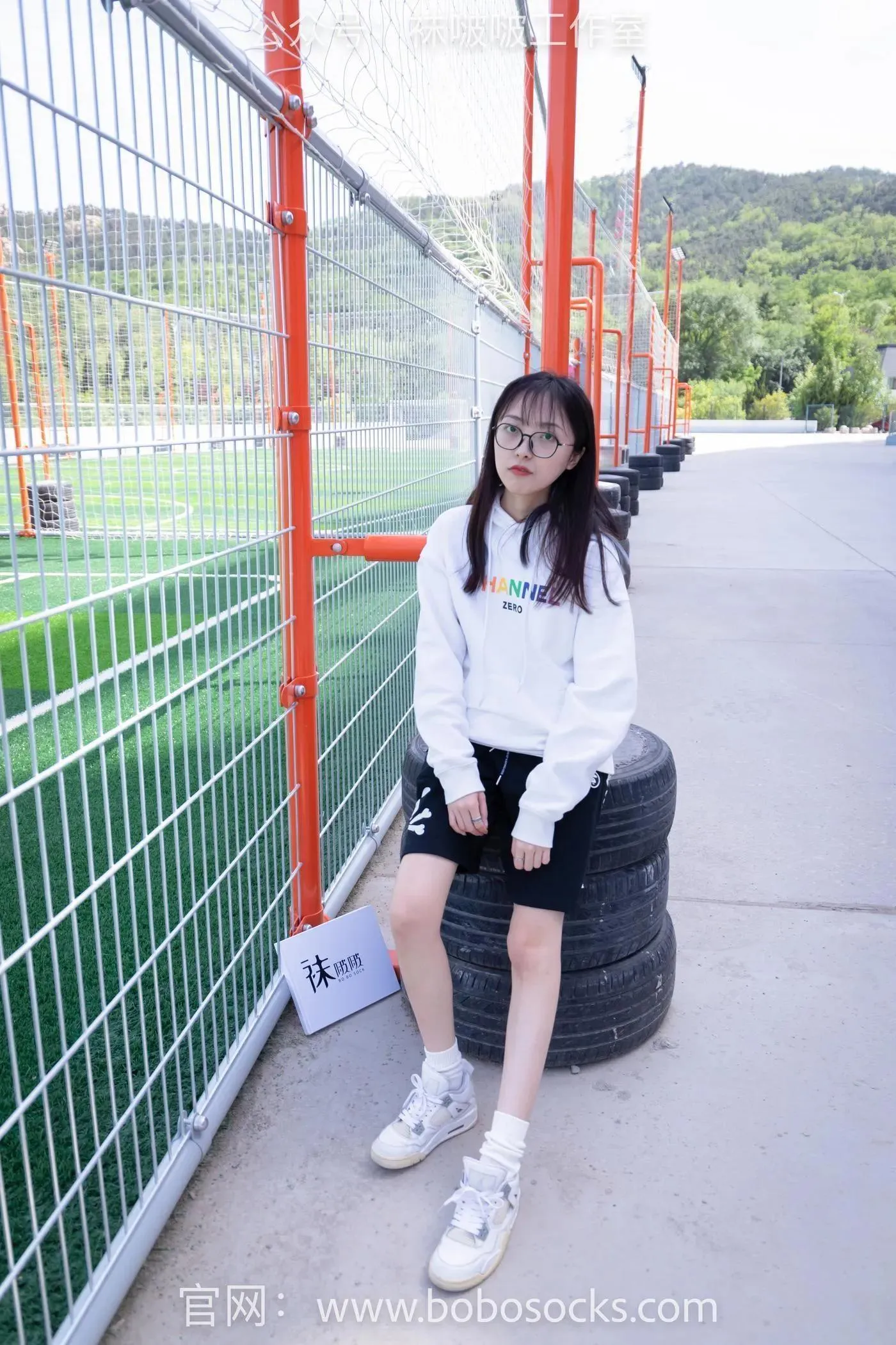 [BoBoSocks袜啵啵]NO.103 稚予-AJ篮球鞋、白棉袜、裸足 [134P]插图4